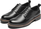 Men's Classic Cap Toe Oxford Shoes with Arch Support Black