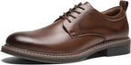 Men's Classic Cap Toe Oxford Shoes with Arch Support Brown